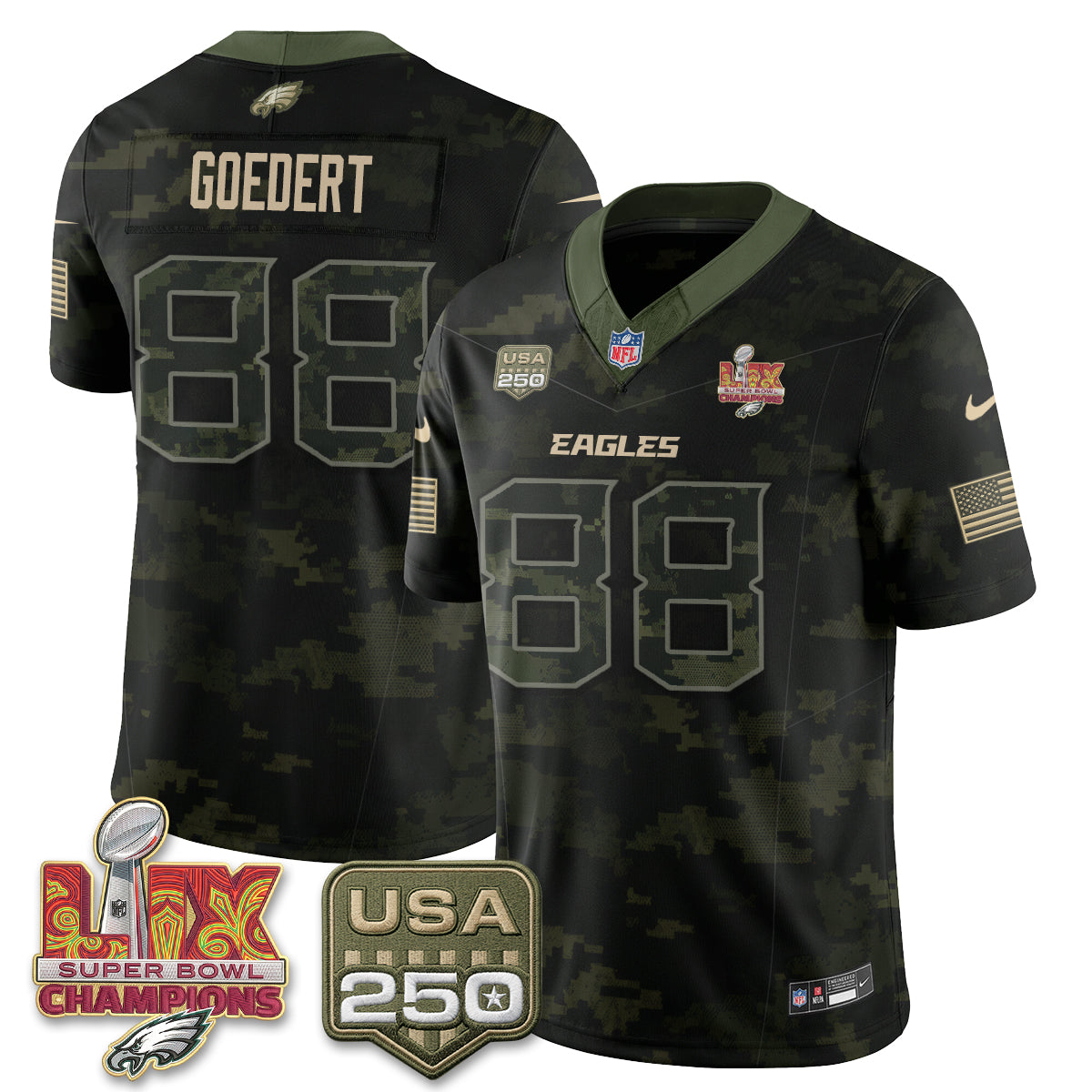 Philadelphia Eagles Salute to Service Vapor Jersey - Stitched
