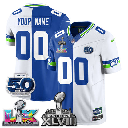 SEA SB LX Champs Split Edition Vapor Custom Jersey - Stitch-NQD