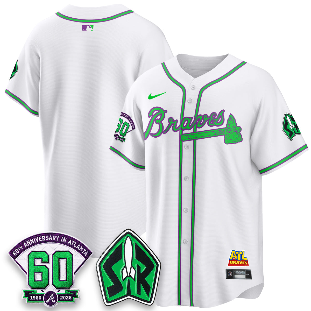 Atlanta Braves 60th Anniversary Space Ranger Edition Vapor Limited Jersey - All Stitched