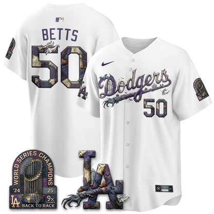 Los Angeles Dodgers Nightmare Edition Vapor Jersey - Stitched