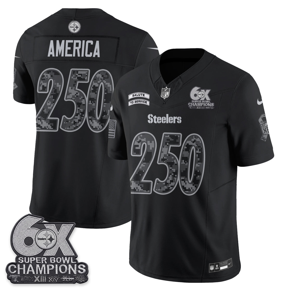 Pittsburgh Steelers 2026 Salute to Service Edition Vapor Jersey V3- Stitched-NQD