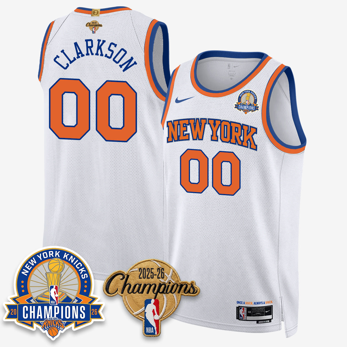 New York Knicks 2026 Basketball Champions Gold Edition Vapor Jersey- Stitched