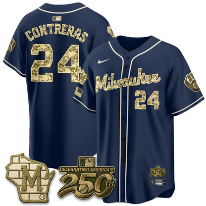 Milwaukee Brewers Armed Forces Day 2026 Vapor Limited Jersey - All Stitched