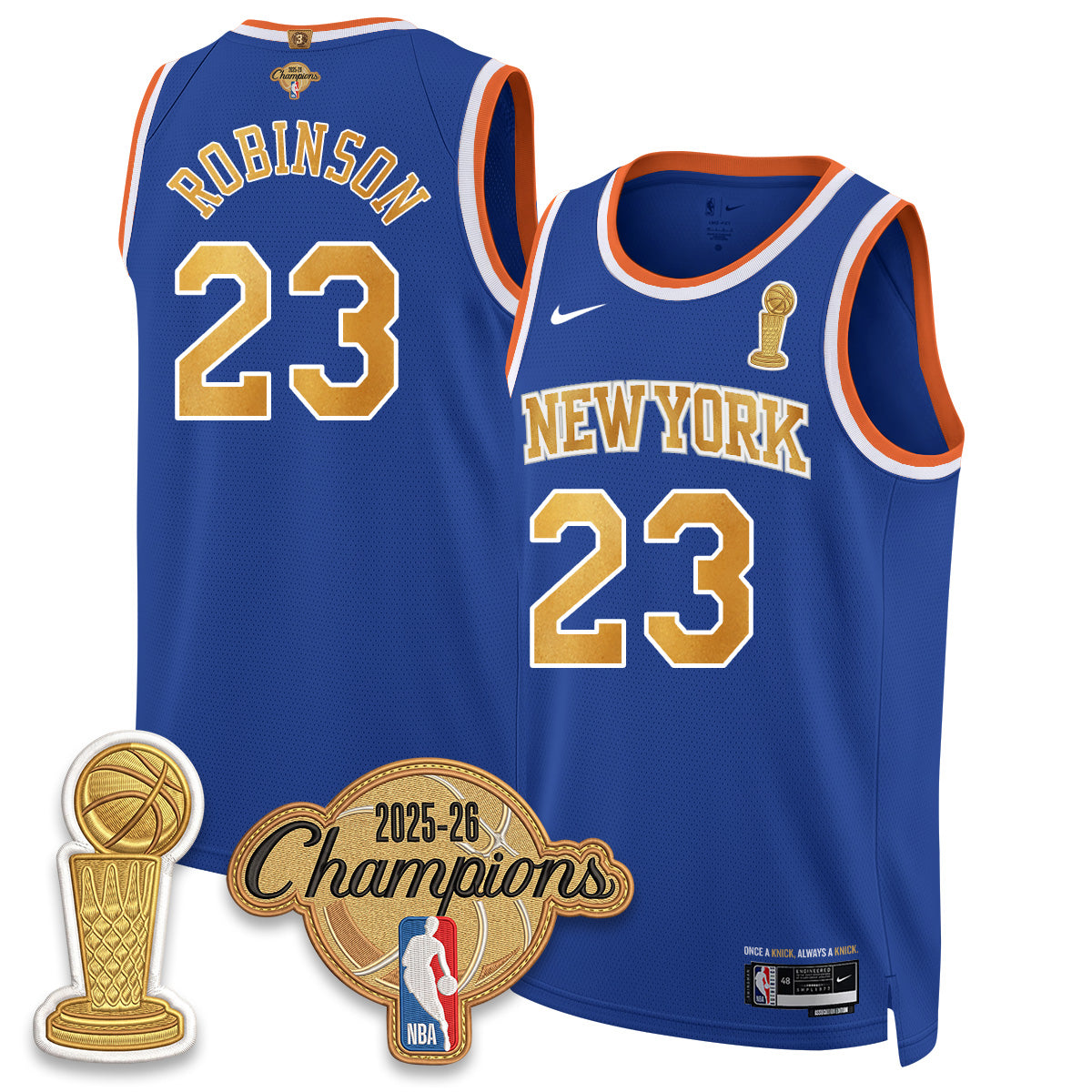New York Knicks Champions Night Vapor Jersey - Stitched-NQD