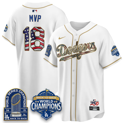 Los Angeles Dodgers 2026 Independence Day USA Vapor Limited Jersey - Stitched