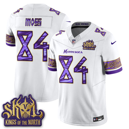Minnesota Vikings Fangear Edition Warrior Skol Patch Vikings Font Vapor Jersey - Stitched