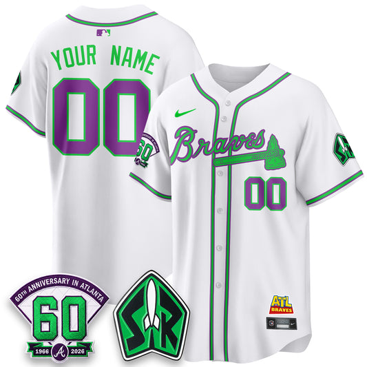 Atlanta Braves 60th Anniversary Space Ranger Edition Vapor Limited Custom Jersey - All Stitched