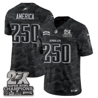 Philadelphia Eagles Salute to Service V2 Vapor Jersey - Stitched-NQD