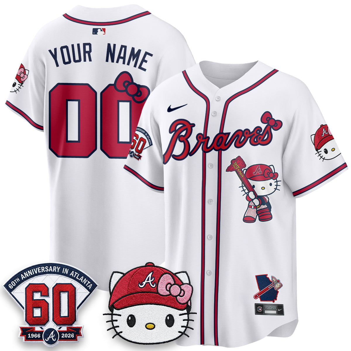 Atlanta Braves x Meow KT 2026 Vapor Limited Custom Jersey - All Stitched