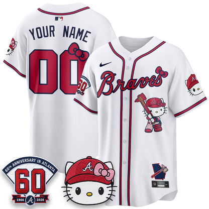Atlanta Braves x Meow KT 2026 Vapor Limited Custom Jersey - All Stitched