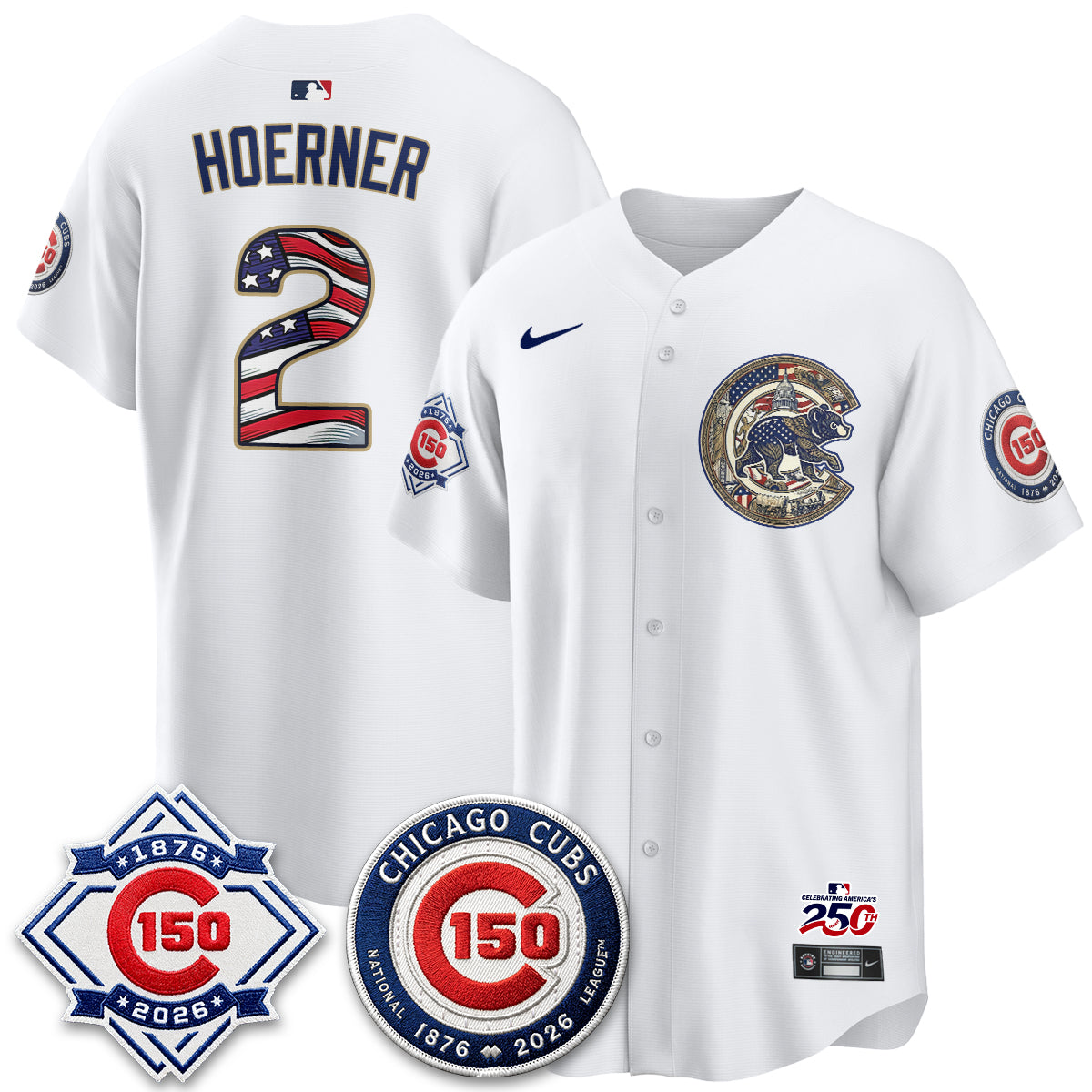 Chicago Cubs 2026 Independence Day USA Vapor Limited Jersey - Stitched