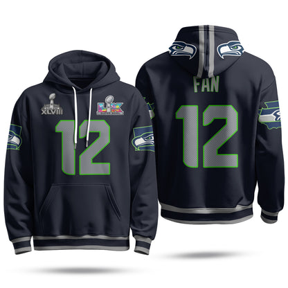 Seattle Seahawks S.Bowl Champs Hoodie - Stitched