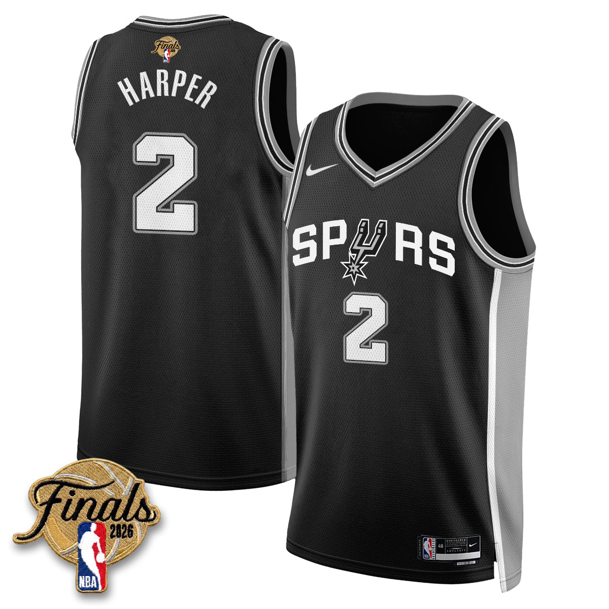 San Antonio Spurs 2026 NBA Western Conference Champions Vapor Jersey V2- Stitched