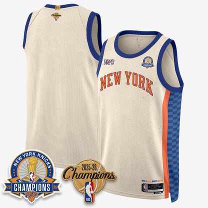 New York Knicks 2026 Basketball Champions Gold Edition Vapor Jersey- Stitched