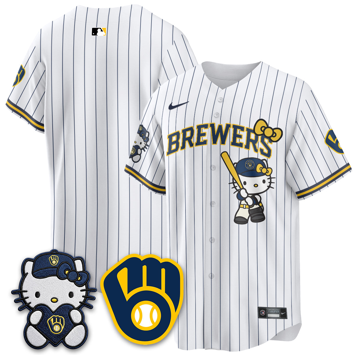 Milwaukee Brewers Meow KT Night Vapor Limited Jersey - Stitched