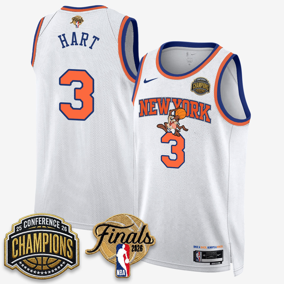 New York Knicks 2026 NBA Eastern Conference Champions x Looney Tunes Vapor Jersey V2- Stitched