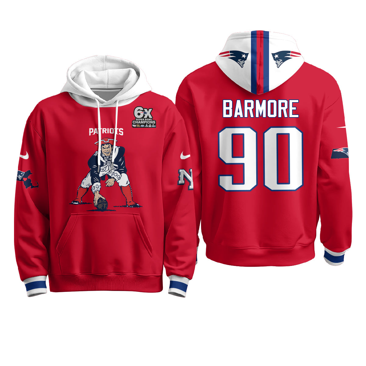 New England Patriots Minuteman Edition Hoodie - Stitched