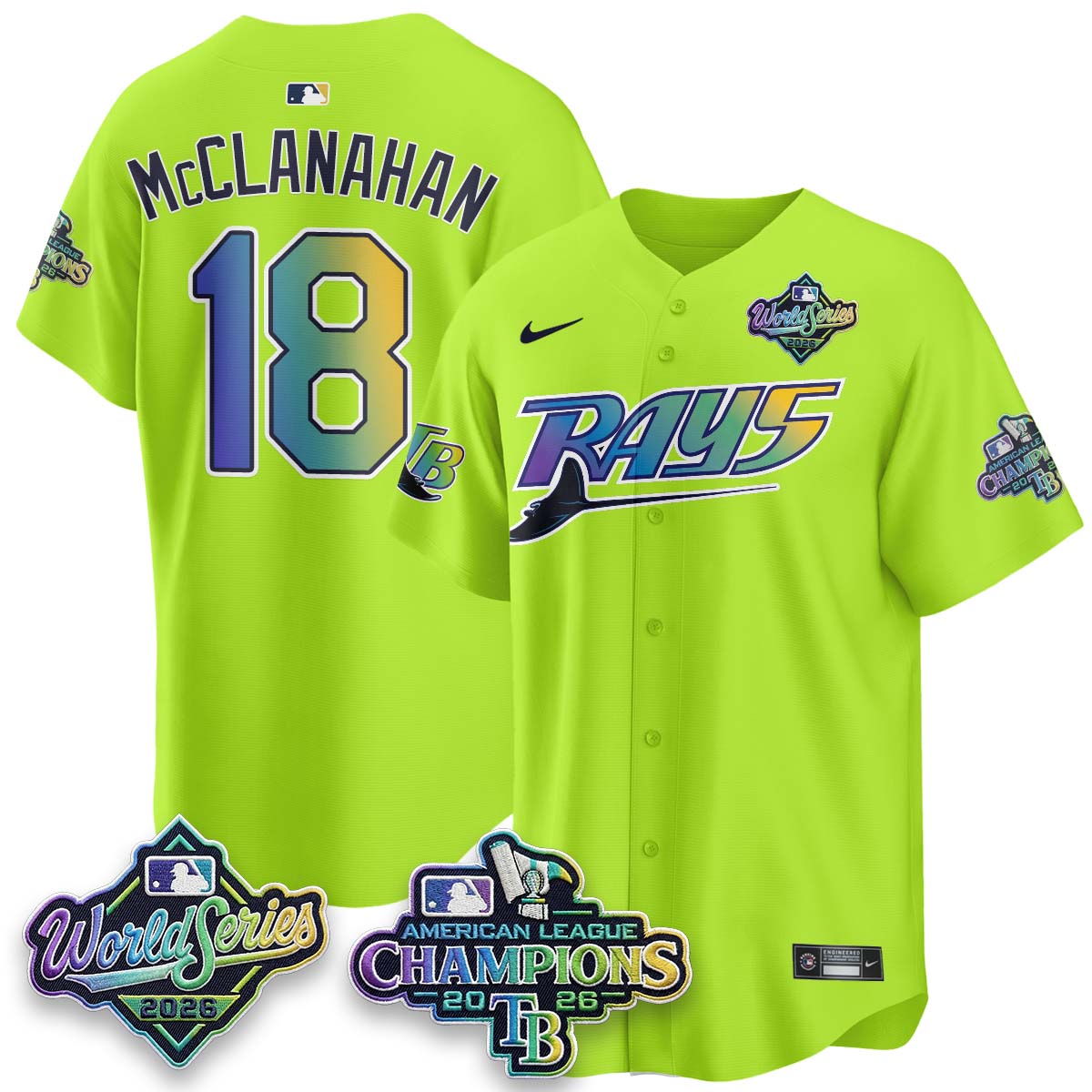 Tampa Bay Rays 2026 AL Champions Limited Vapor Jersey - Stitched-NQD