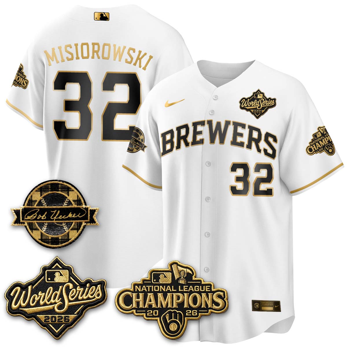 MIL 2026 NL Champions - Uecker Patch Vapor Jersey - Stitched -NQD (TT)