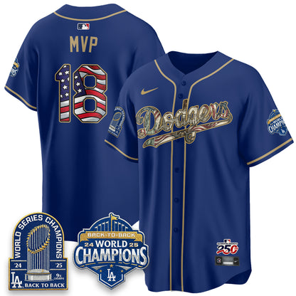Los Angeles Dodgers 2026 Independence Day USA Vapor Limited Jersey - Stitched