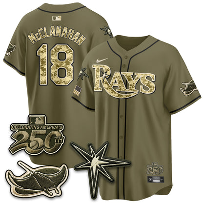 Tampa Bay Rays 2026 Armed Forces Day Jersey V2 - Stitched