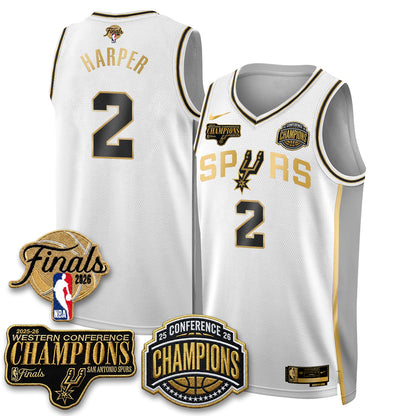 San Antonio Spurs 2026 NBA Western Conference Champions Vapor Special Edition Jersey - Stitched