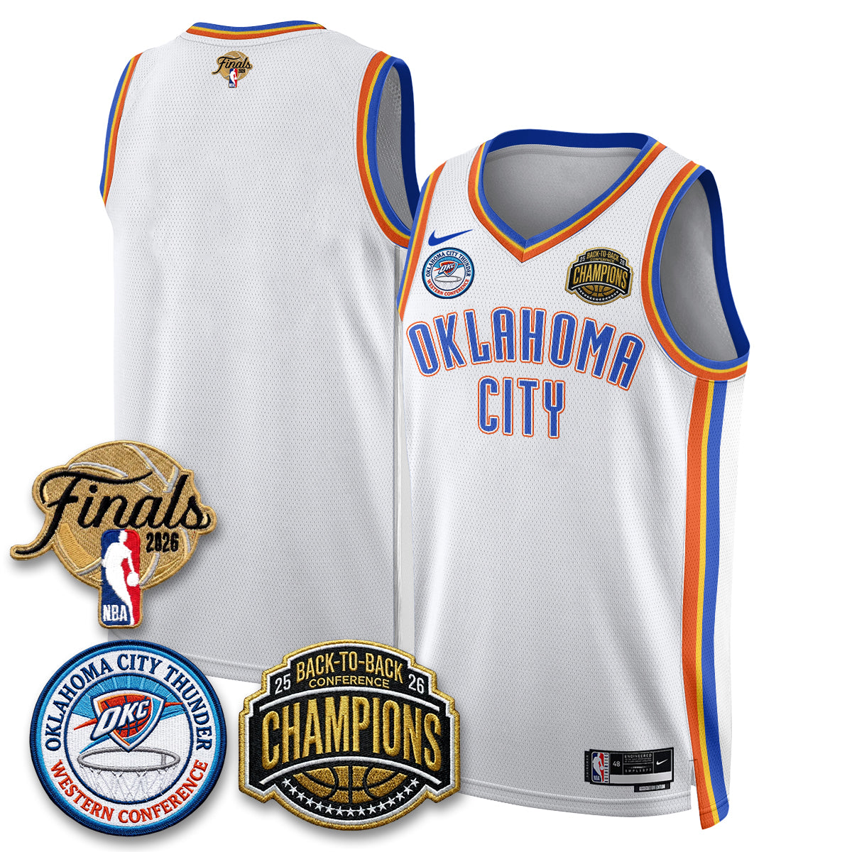 Oklahoma City Thunder 2026 NBA Western Conference Champions Vapor Jersey - Stitched