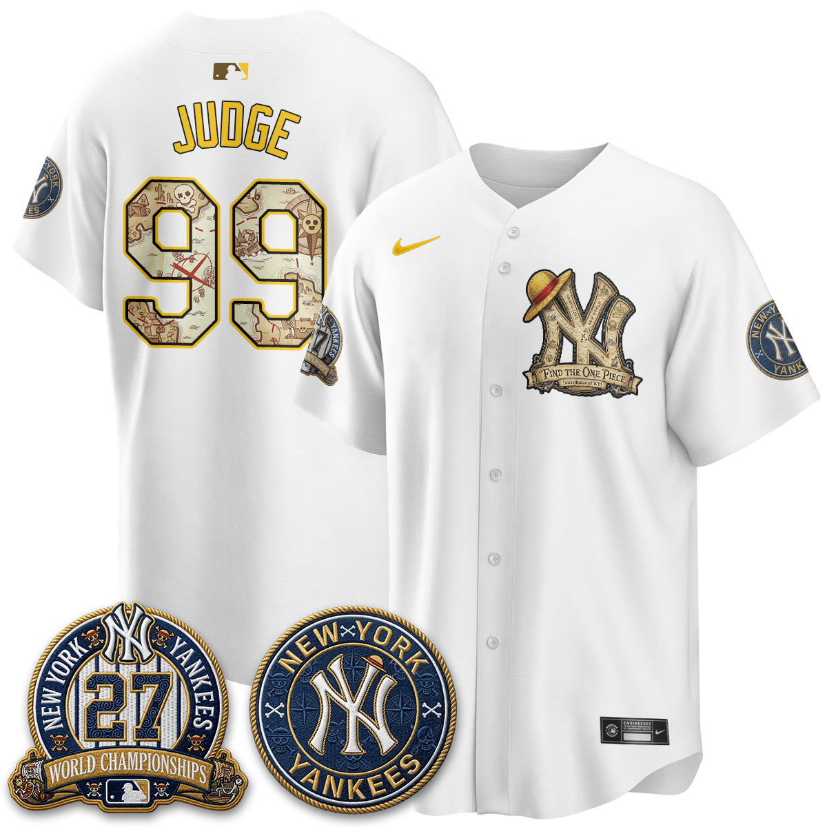New York Yankees x OP Japanese Cartoon Limited Jersey -  Stitched