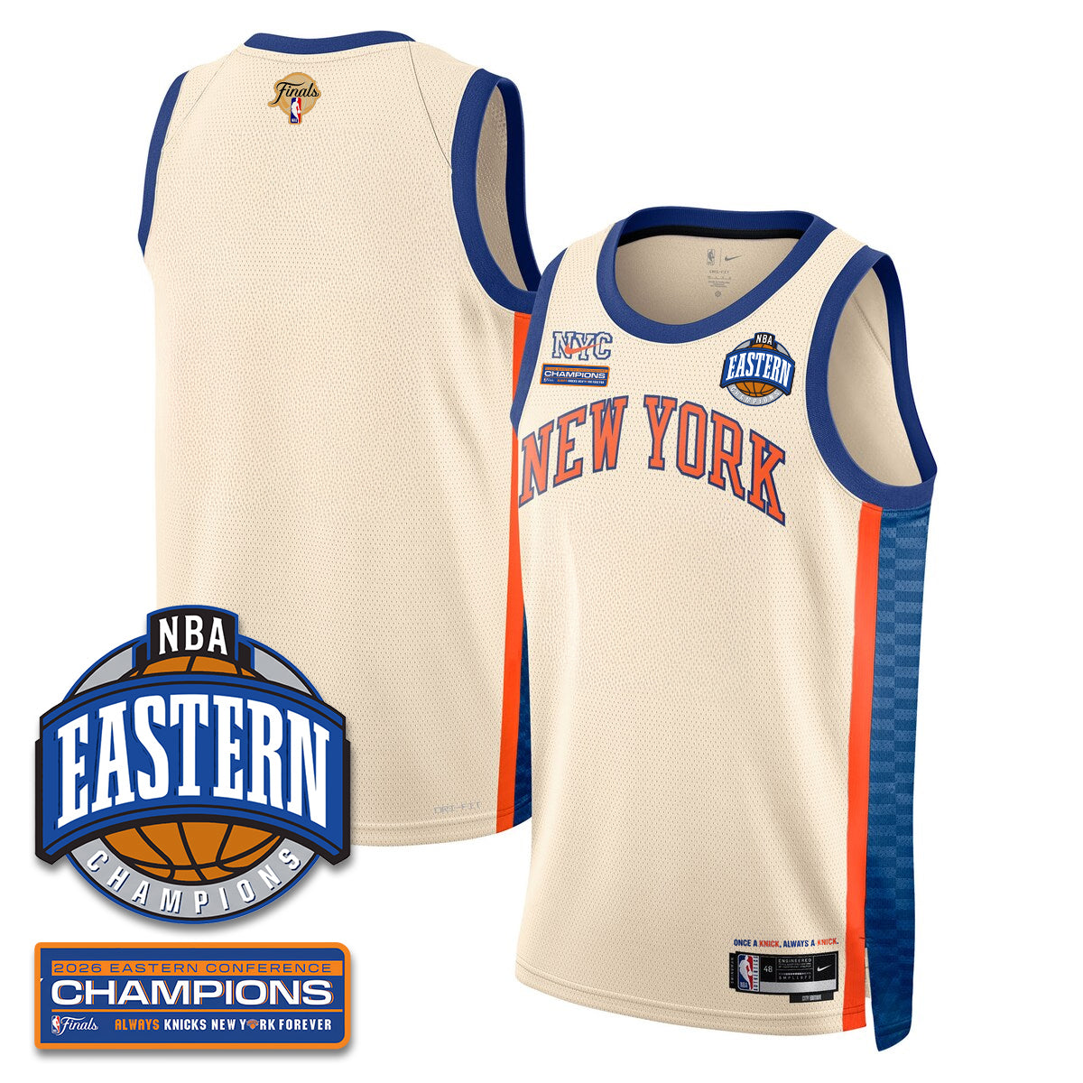 New York Knicks 2026 NBA Eastern Conference Champions City Jersey - Stitched
