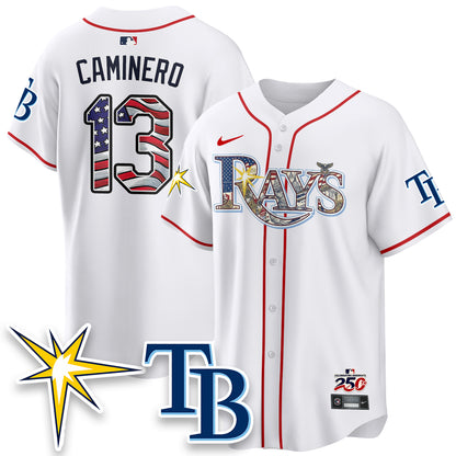 Tampa Bay Rays Independence Day USA 2026 Vapor Limited Jersey - Stitched