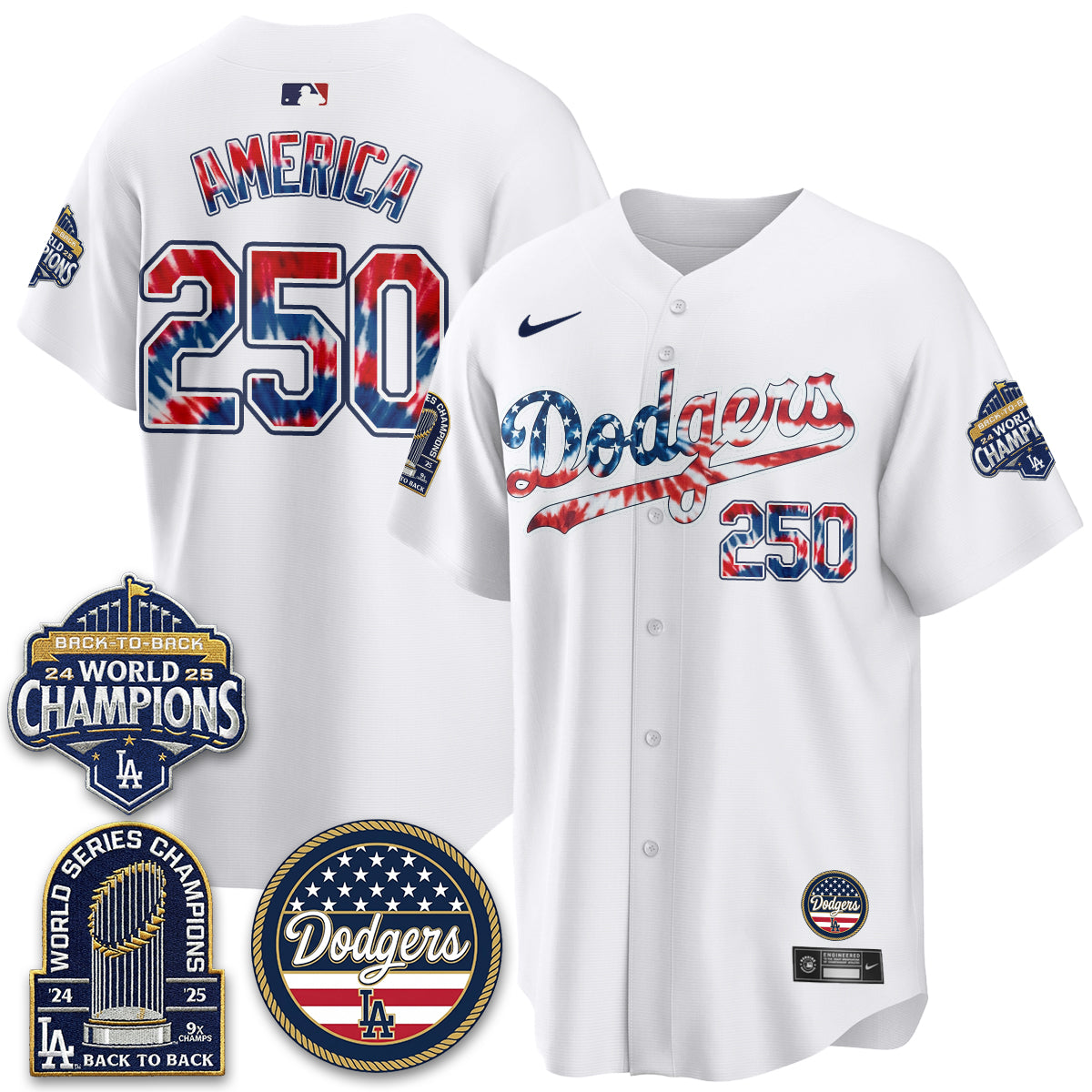 Los Angeles Dodgers Americana 2026 Vapor Limited Jersey - Stitched