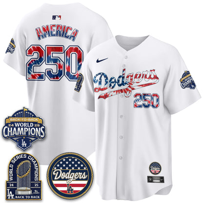 Los Angeles Dodgers Americana 2026 Vapor Limited Jersey - Stitched