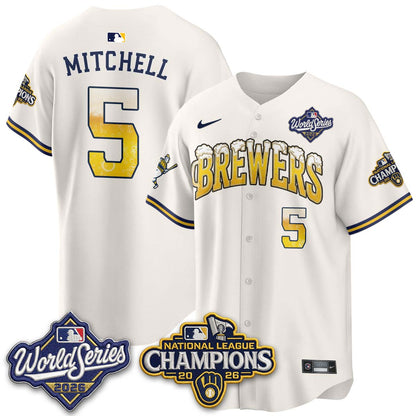 Milwaukee Brewers "Pitcher & Pint" WS26 & 2026 NL Champions Vapor Jersey - Stitched (V2)