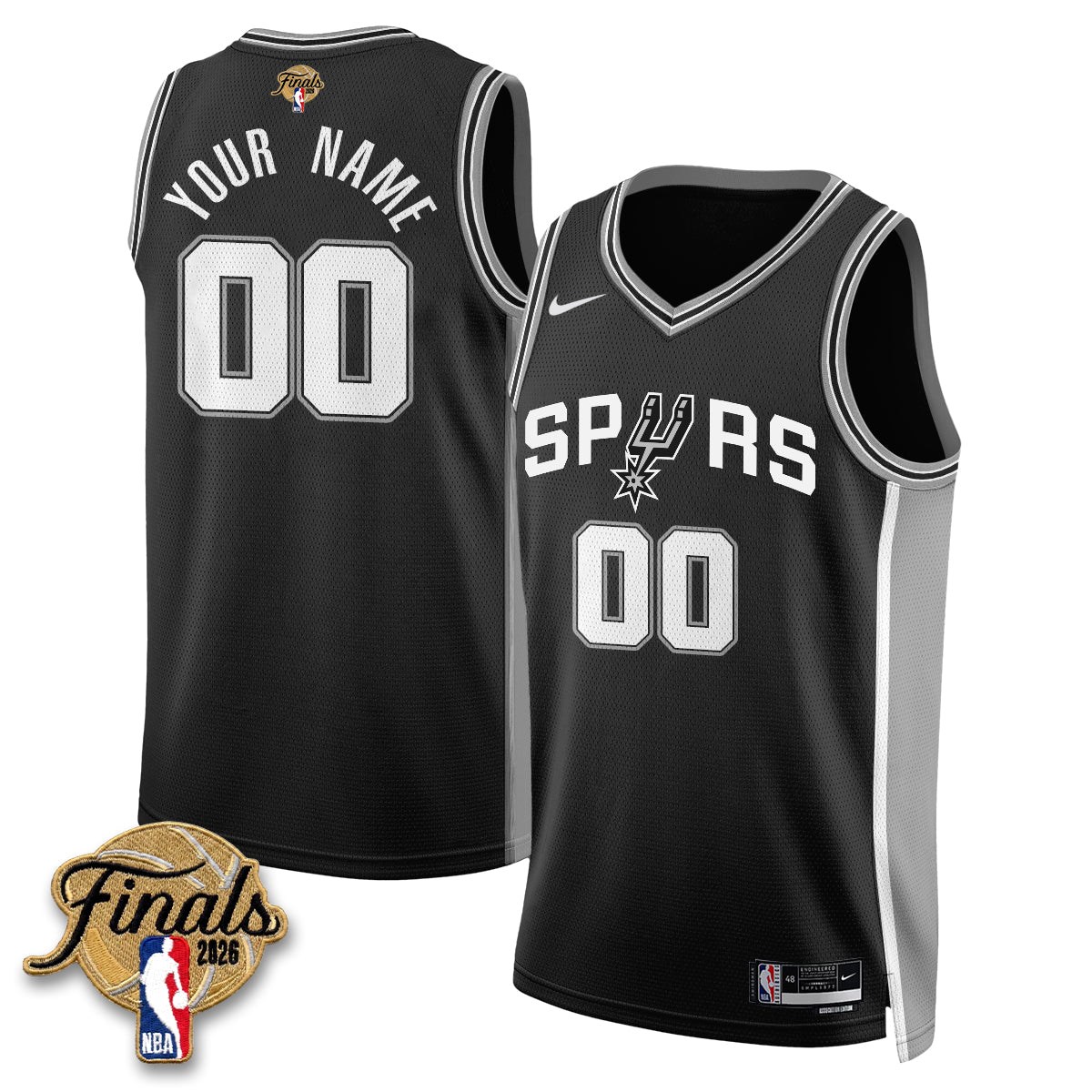 San Antonio Spurs 2026 NBA Western Conference Champions Vapor Custom Jersey V2- Stitched