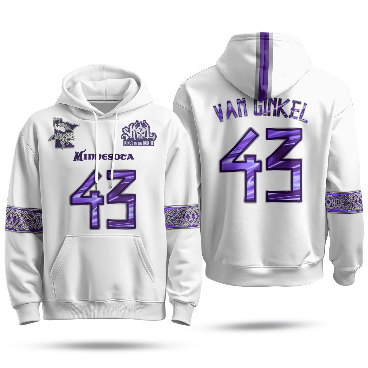 Minnesota Vikings 2026 Warrior Fleece Hoodie - Printed