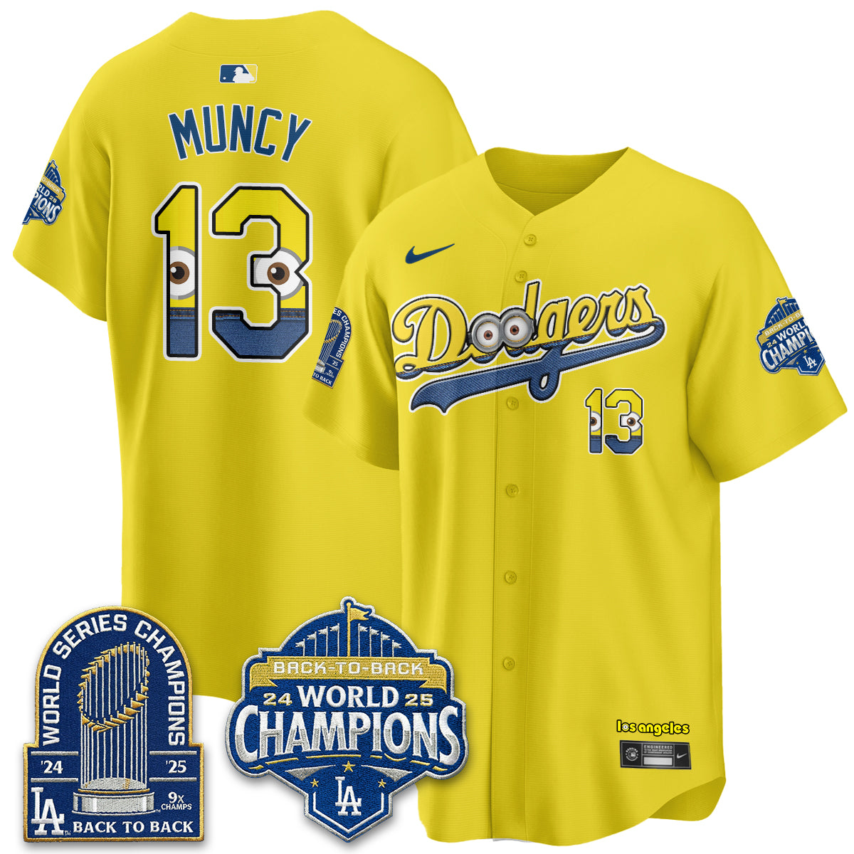 Los Angeles Dodgers x Yellow Capsules Vapor Jersey - Stitched