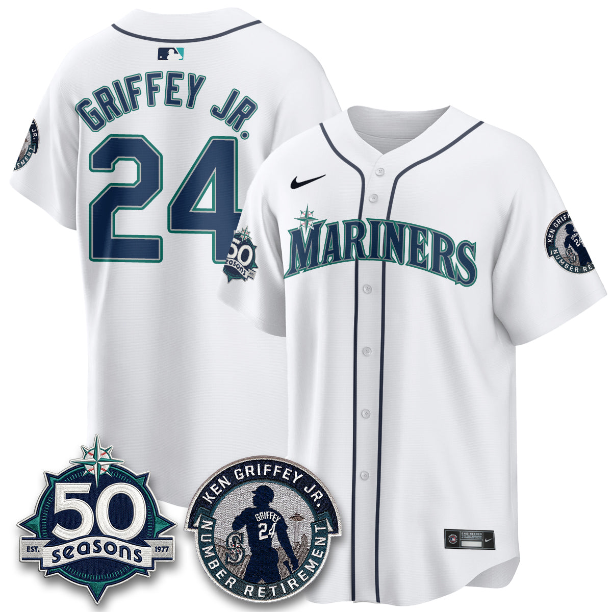Seattle Mariners Ken Griffey Jr. Patch Vapor Premier Limited Jersey - All Stitched