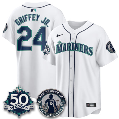 Seattle Mariners Ken Griffey Jr. Patch Vapor Premier Limited Jersey - All Stitched