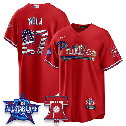 Philadelphia Phillies 2026 Independence Day USA Vapor Limited Jersey - Stitched