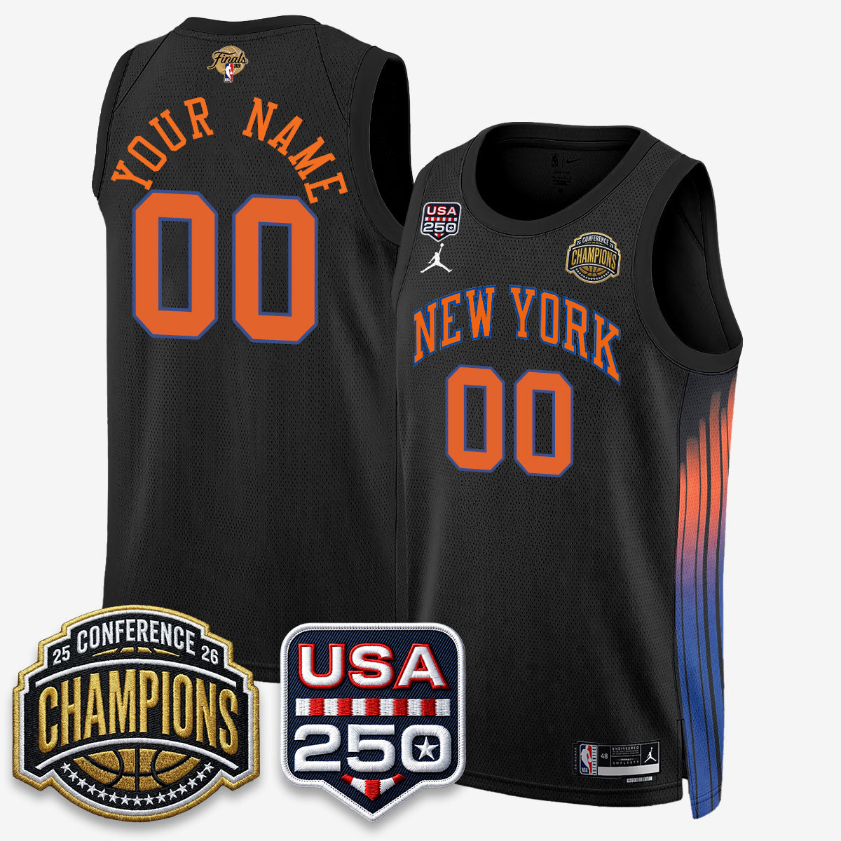 New York Knicks 2026 NBA Eastern Conference Champions City Edition Custom Jersey - Stitched