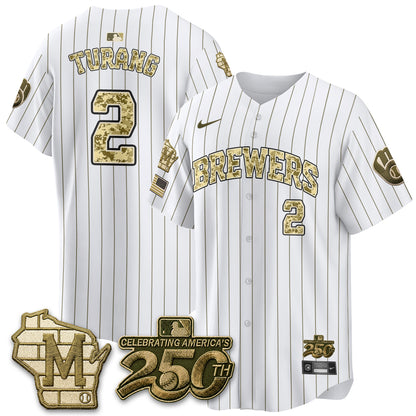 Milwaukee Brewers Armed Forces Day 2026 Vapor Limited Jersey - All Stitched
