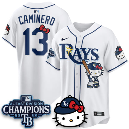 Tampa Bay Rays x Meow KT 2026 AL East Champs Vapor Jersey - Stitched-NQD