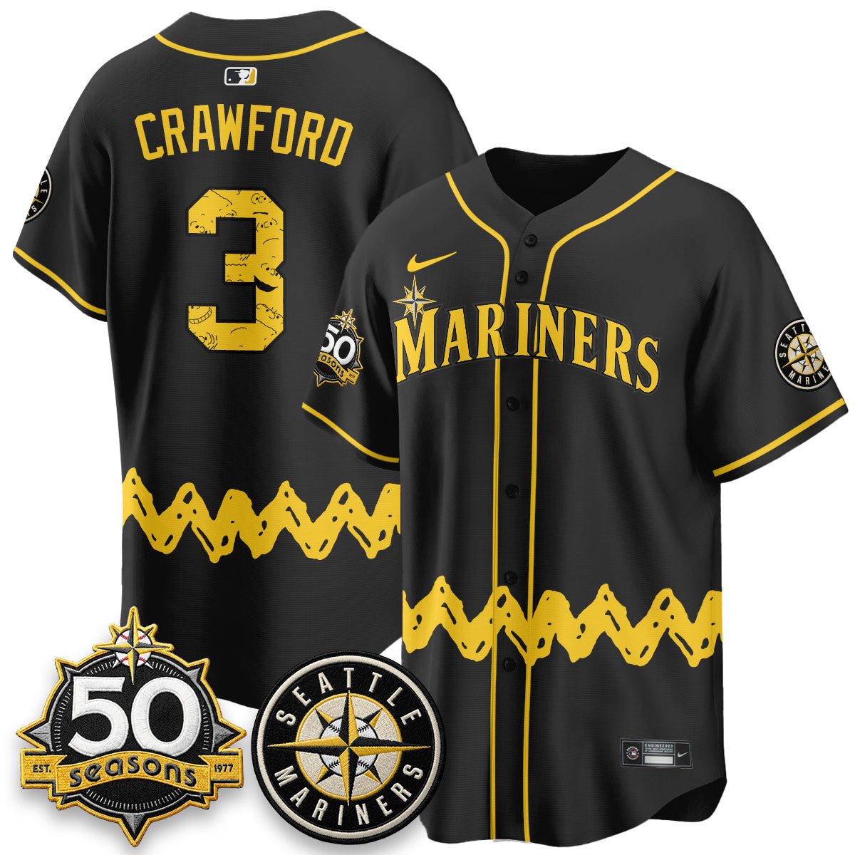 Seattle Mariners x P-Nuts Vapor Limited Jersey - Stitched