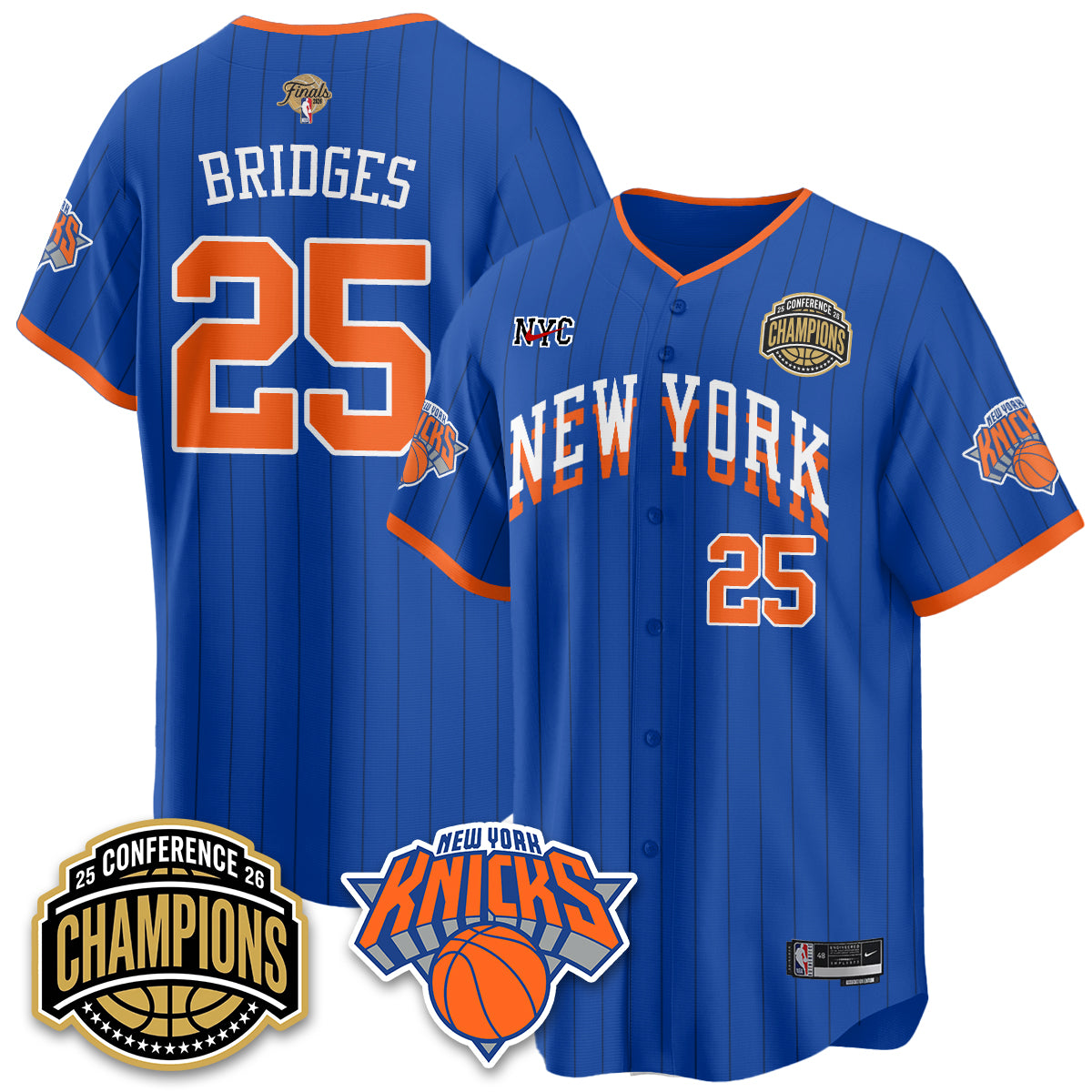 New York Knicks 2026 NBA Finals Vapor City Edition Jersey V2- Stitched