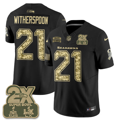 Seattle Seahawks 2026 Salute to Service Vapor Jersey - Stitched