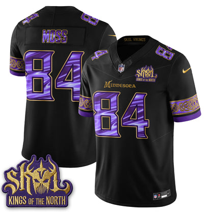 Minnesota Vikings Fangear Edition Warrior Skol Patch Vapor Jersey - Stitched