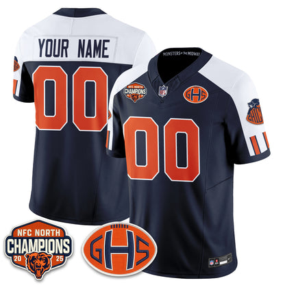 Chicago Bears 2026 Rivalries Split Edition Vapor Custom Jersey - Stitched