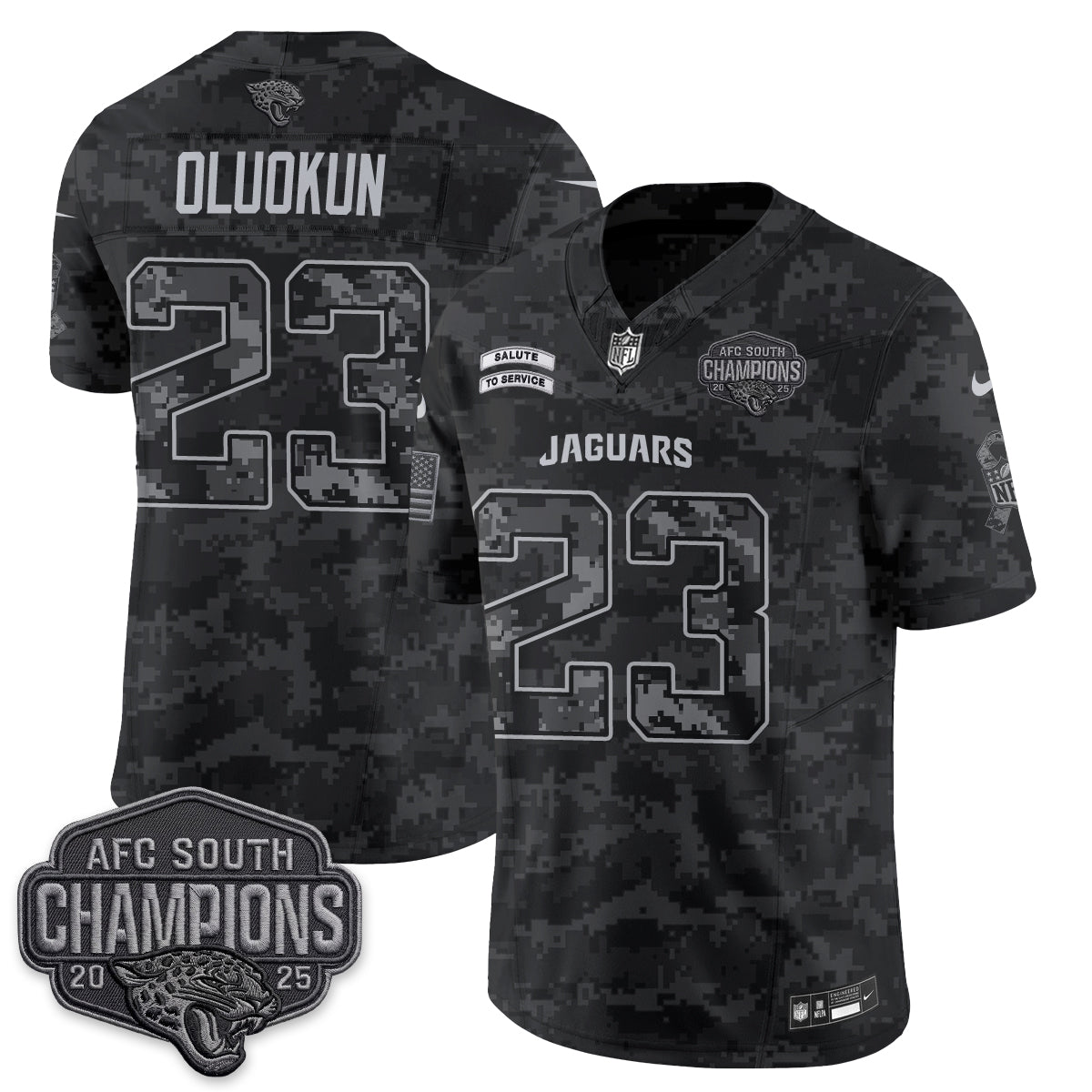 Jacksonville Jaguars 2026 Salute to Service V2 Vapor Jersey - Stitched