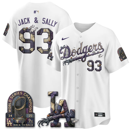 Los Angeles Dodgers Nightmare Edition Vapor Jersey - Stitched