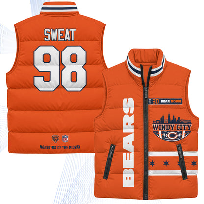 Chicago Bears "Windy City" Puffer Vest - Printed